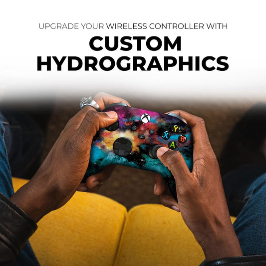 Galaxy Custom X-Box Controller Wireless Compatible with X-Box One/X-Box Series X/S by | Proudly Customized in USA with Permanent HYDRO-DIP Printing(Not JUST a SKIN) (MODDED)