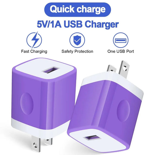 Charging Block,Type C Charger Block Fast Charging 2PCS Charger Block with 2PCS Type C Charging Cables 6Ft USB C Cables Wall Charger Block Plug Android Charger Phone Cords Type C