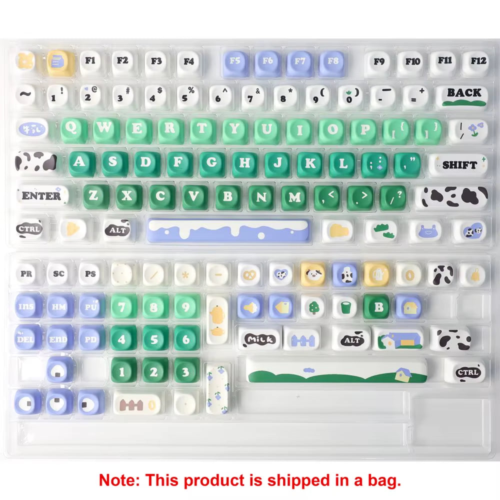 Pink Cat Dye Sublimation PBT Keycaps 136 Keys MOA Profile Keyboard Keycaps for Cherry Gateron MX Switches Mechanical Keyboards