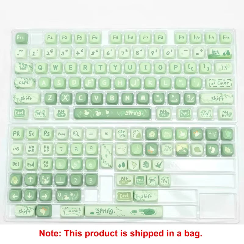 Pink Cat Dye Sublimation PBT Keycaps 136 Keys MOA Profile Keyboard Keycaps for Cherry Gateron MX Switches Mechanical Keyboards